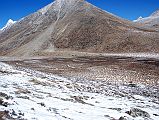 31 Shingdip Campsite On Trek To Shishapangma Advanced Base Camp Shingdip (4612m) is a meadow camp near the junctions of converging morainal valleys. Poking out on the left are Ice Tooth, Nyanang Ri and Shishapangma.